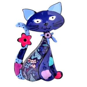 New Colorful Enamel Cat Brooch